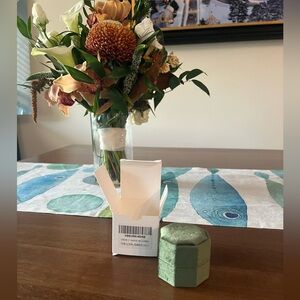 Forest Green Velvet Ring Box